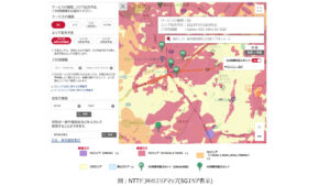 図：NTTドコモのエリアマップ(5Gエリア表示)